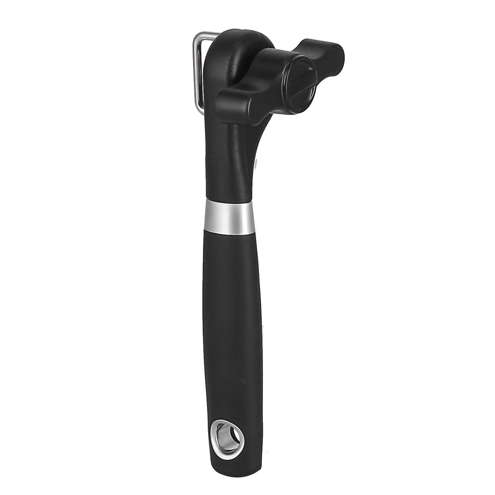 Manual Can Opener Stainless Steel Bottle Opener with Smooth Edge and Non Slip Handle Black for KitchenStraight Handle K3 โ image 5