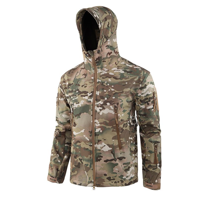 ESDY Men Softshell Jacket Outdoor Fleece Training Coat Genuine CP XXXL