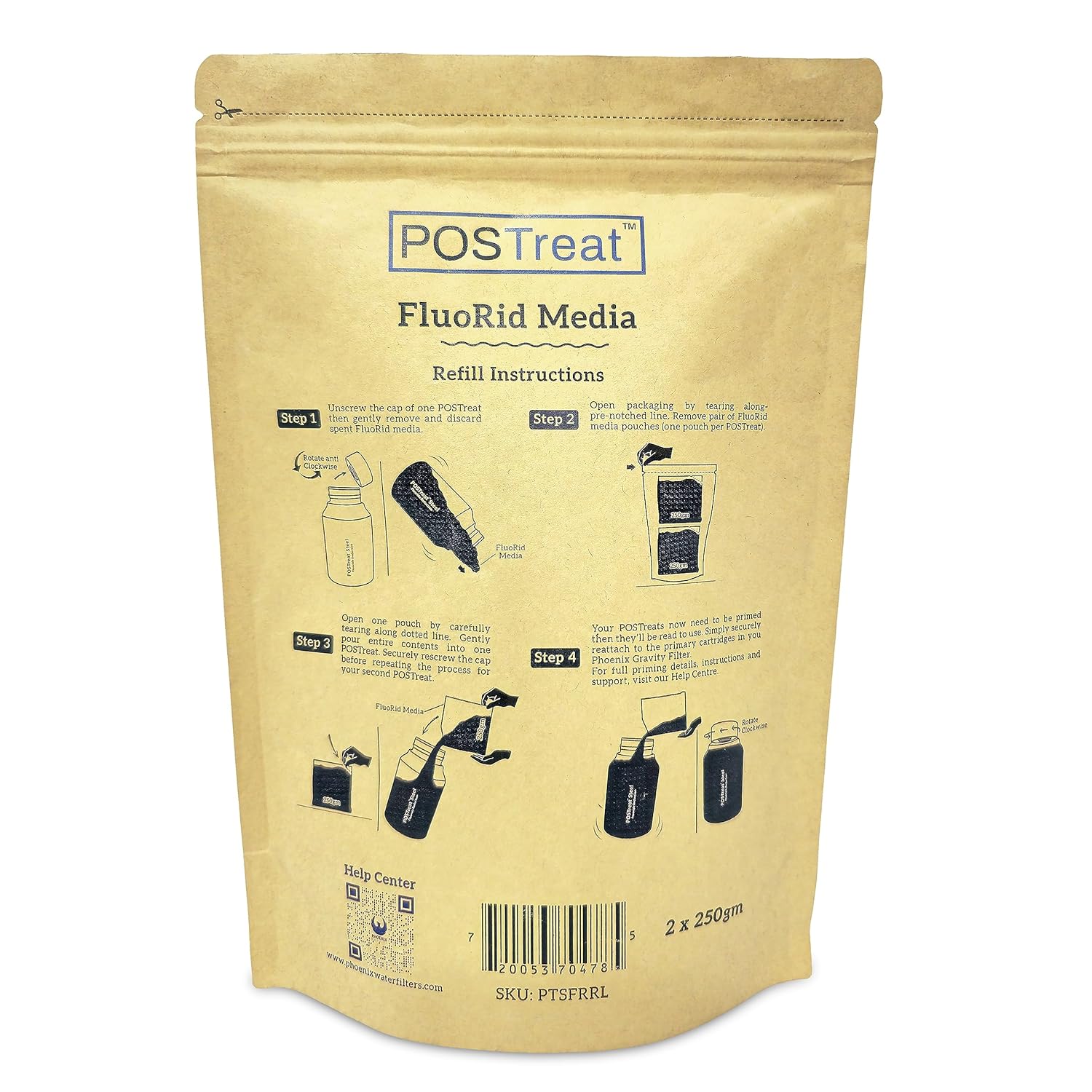 POSTreat FluoRid Media Refill -Fluoride Filter Media-Phoenix Gravity — image 3