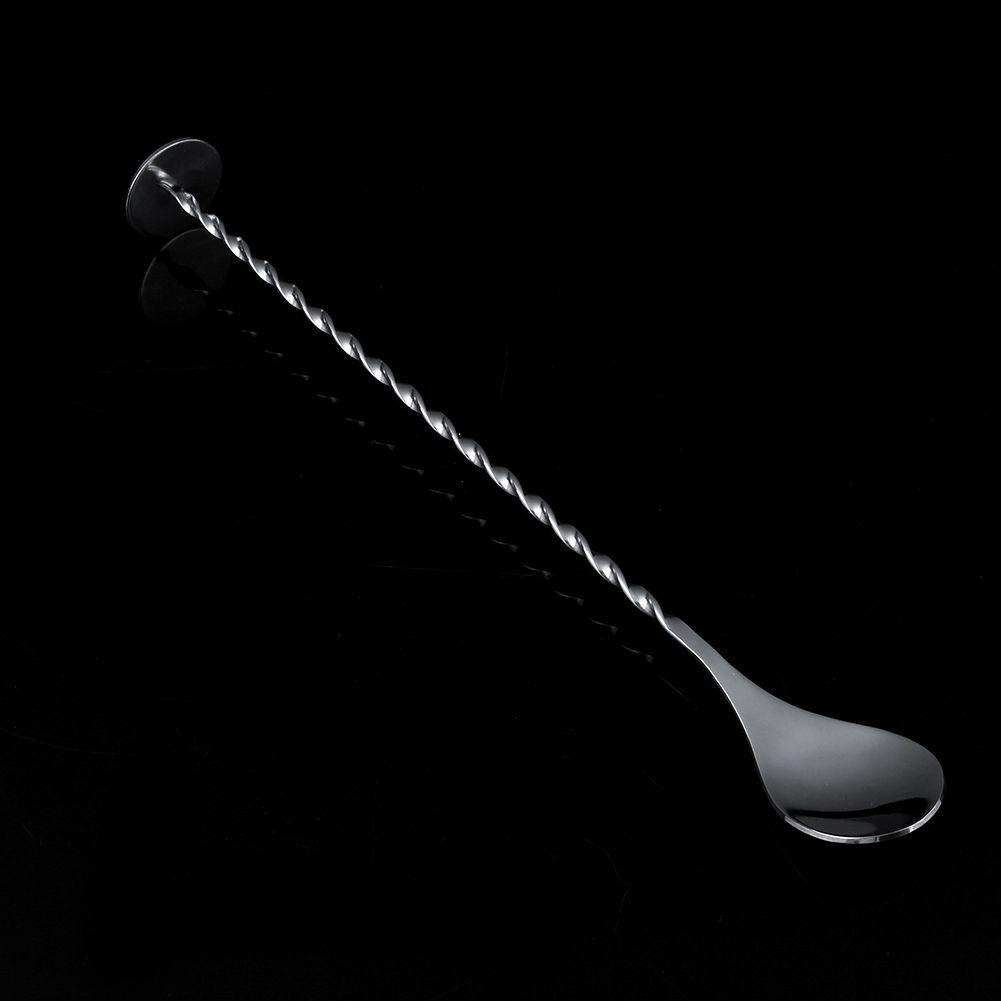 11In Stainless Steel Long Bar Spoon Steel Bartending Mixed Tall Drink Stir Spoon Bar Wine — image 2