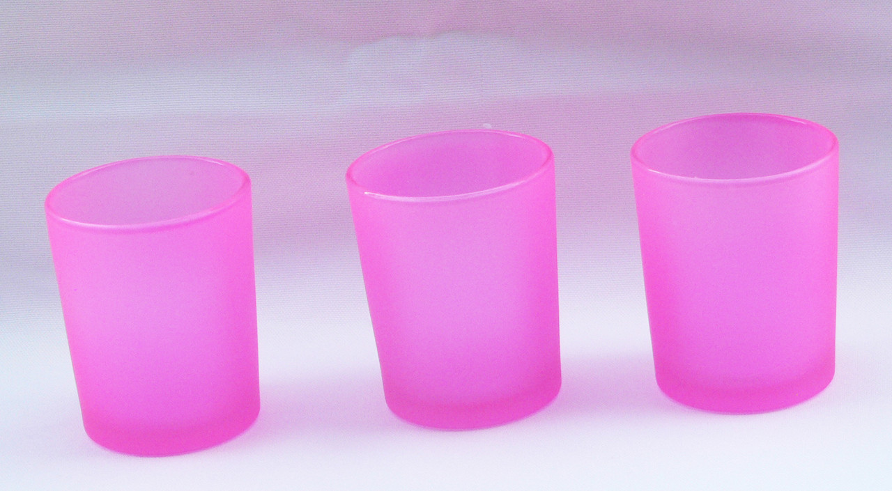 10 Pack Pink Frosted Glass Votive Tealight Candle Holders House Party Centerpiece Xmas Wedding Decor Glass Candlestick Party Decorations Bridal Valentines — image 5