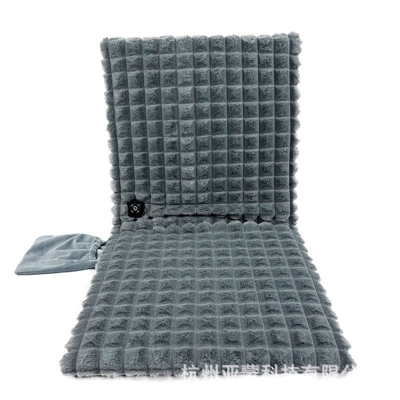 USB-Powered Heated Seat Cushion with Plush Faux Rabbit Fur, Anti-Slip Base, and Foldable Backrest – Ideal for Office Chairs, Car Seats, and Outdoor Camping — image 6