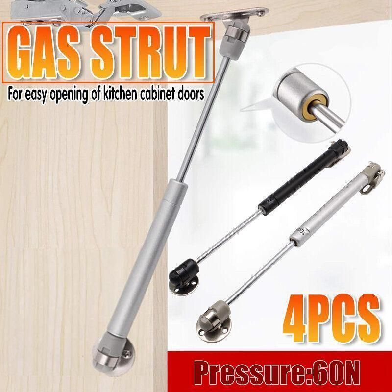 4PCS 60N Gas Strut Kitchen Cabinet Cupboard Door Hinges Stays - Black — image 2