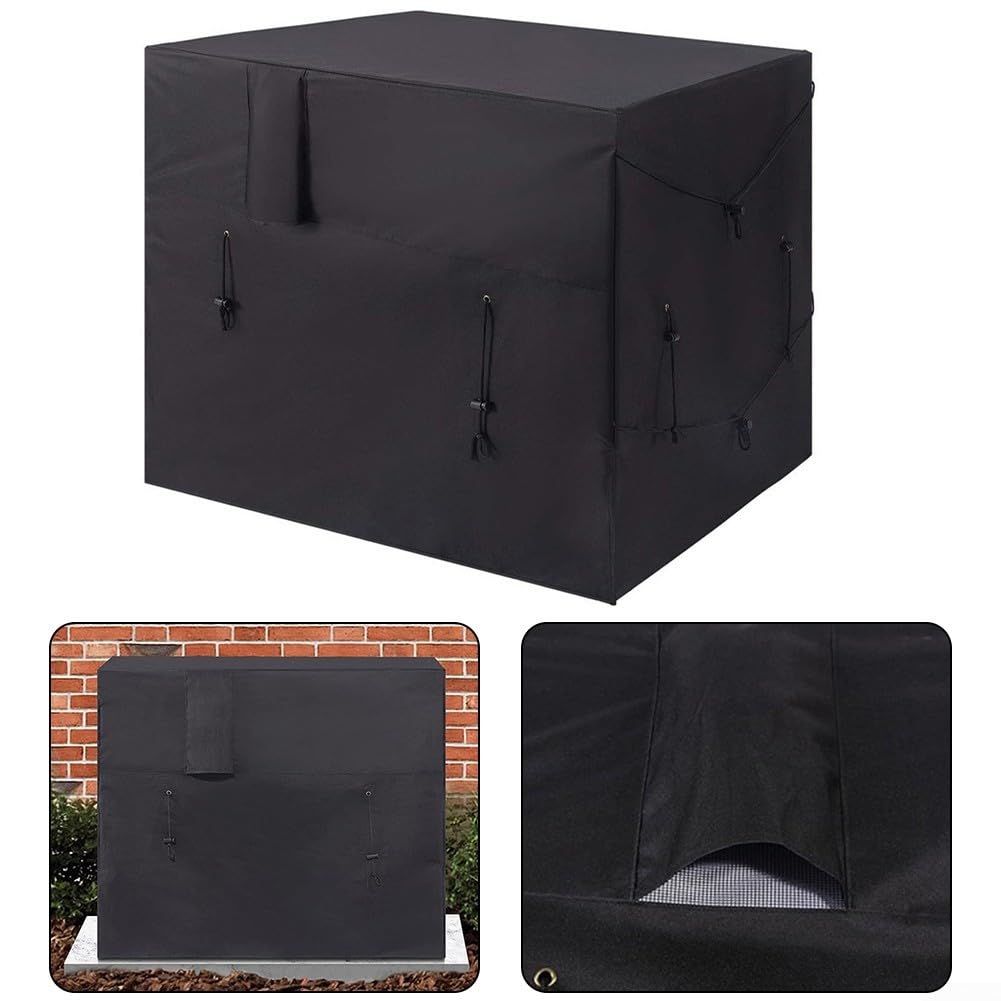 210D Waterproof Oxford Fabric Pool Heat Cover for Outdoor Units with Adjustable Drawstrings, Winter Protection for Spa Equipment โ image 2