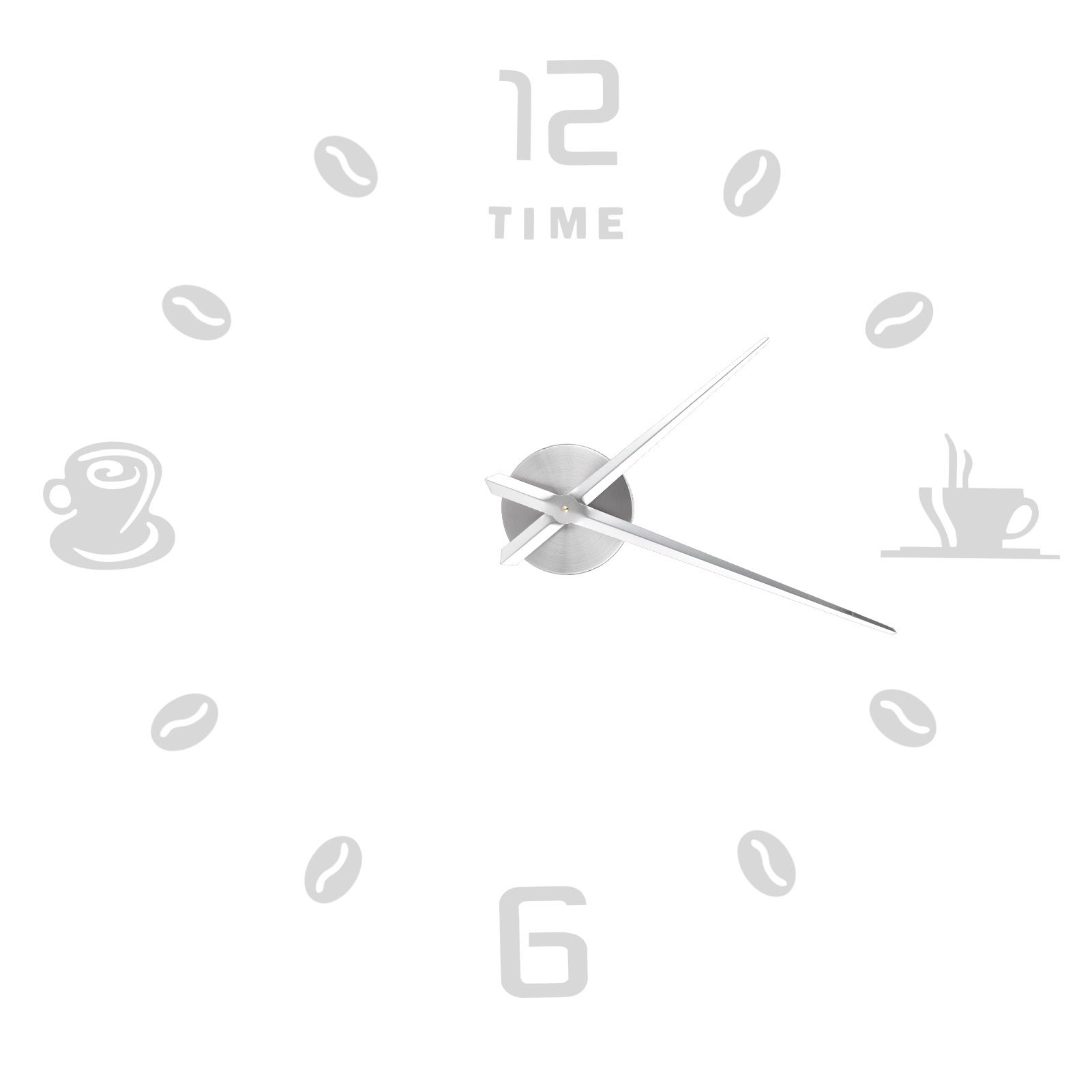 Modern Large Frameless DIY Wall Clock Mirror Surface Sticker for Home Office Room DecorSilver โ image 6