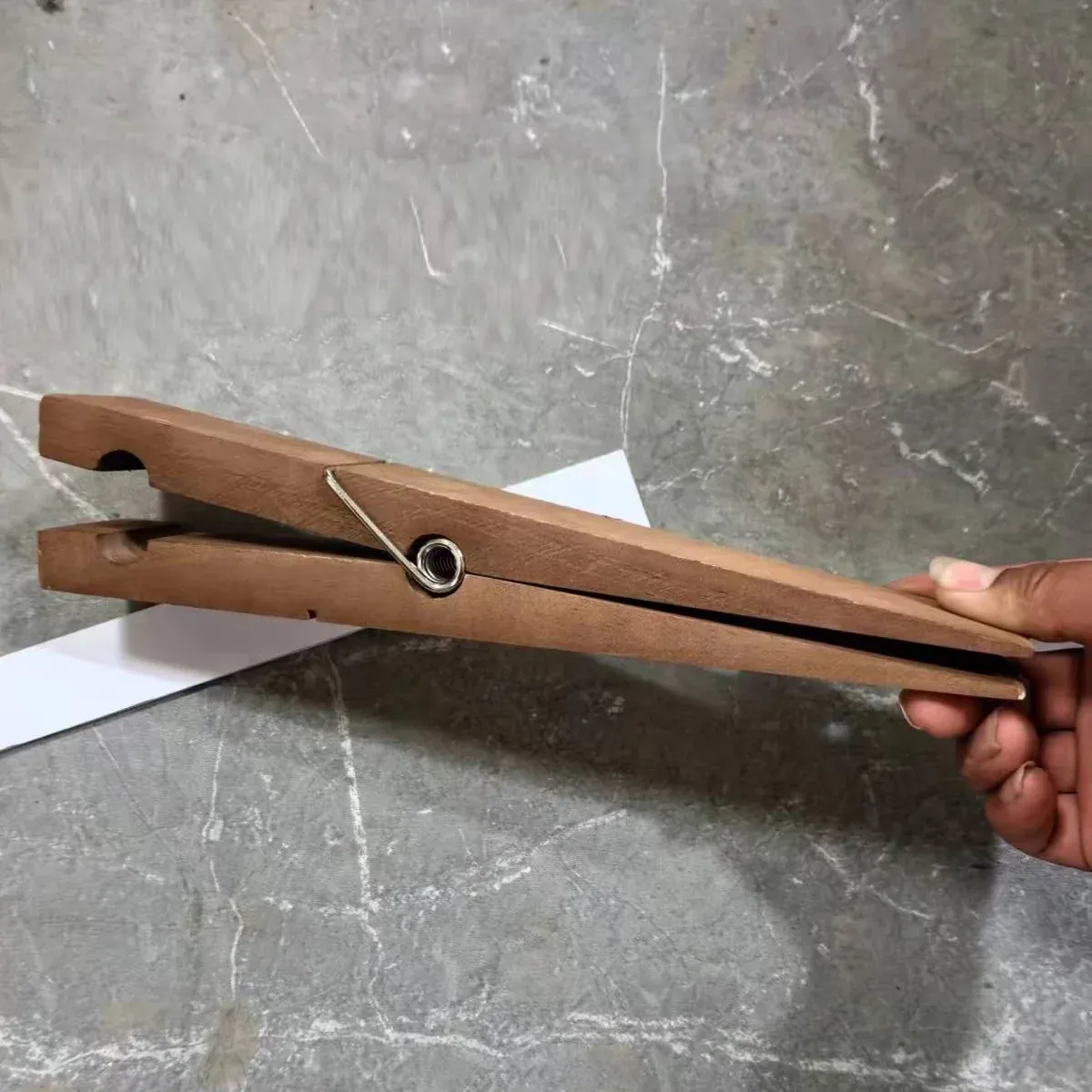 2PCS Bathroom Hook Giant Clothespin Wooden Bathroom Towel Holder Giant Towel Clip — image 6