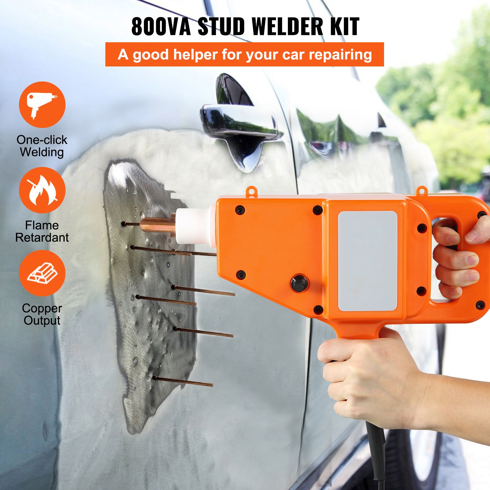 Stud Welder Kit, 1600A Stud Welder Dent Repair Kit, 800VA Spot Welder Stud, 220V Stud Gun Dent Puller Kit with Complete Accessories, Dent Welder Repair for — image 2