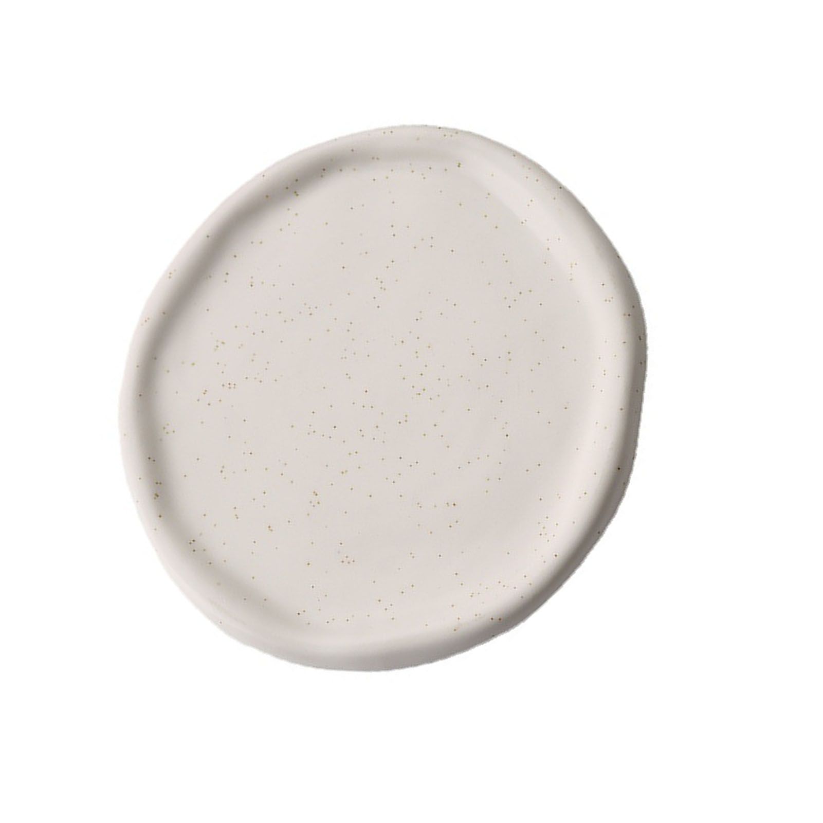 Jewelry Plate Ceramic Glossy Appearance Simple Modern Stylish Storage Tray for Home Gift White Round — image 2