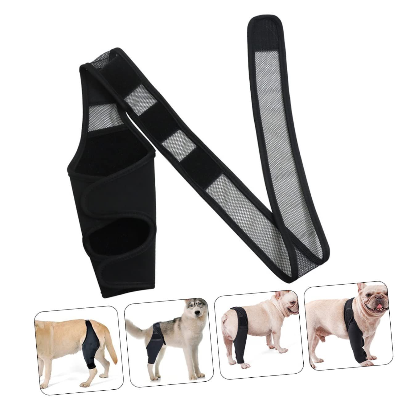 Dog Injured Leg Cover Pet Injury Leg Dog Leg Sleeves Paw Dogs Lick Safe Puppy Knee Dog Bandages for Wounds Knee Pads M โ image 4