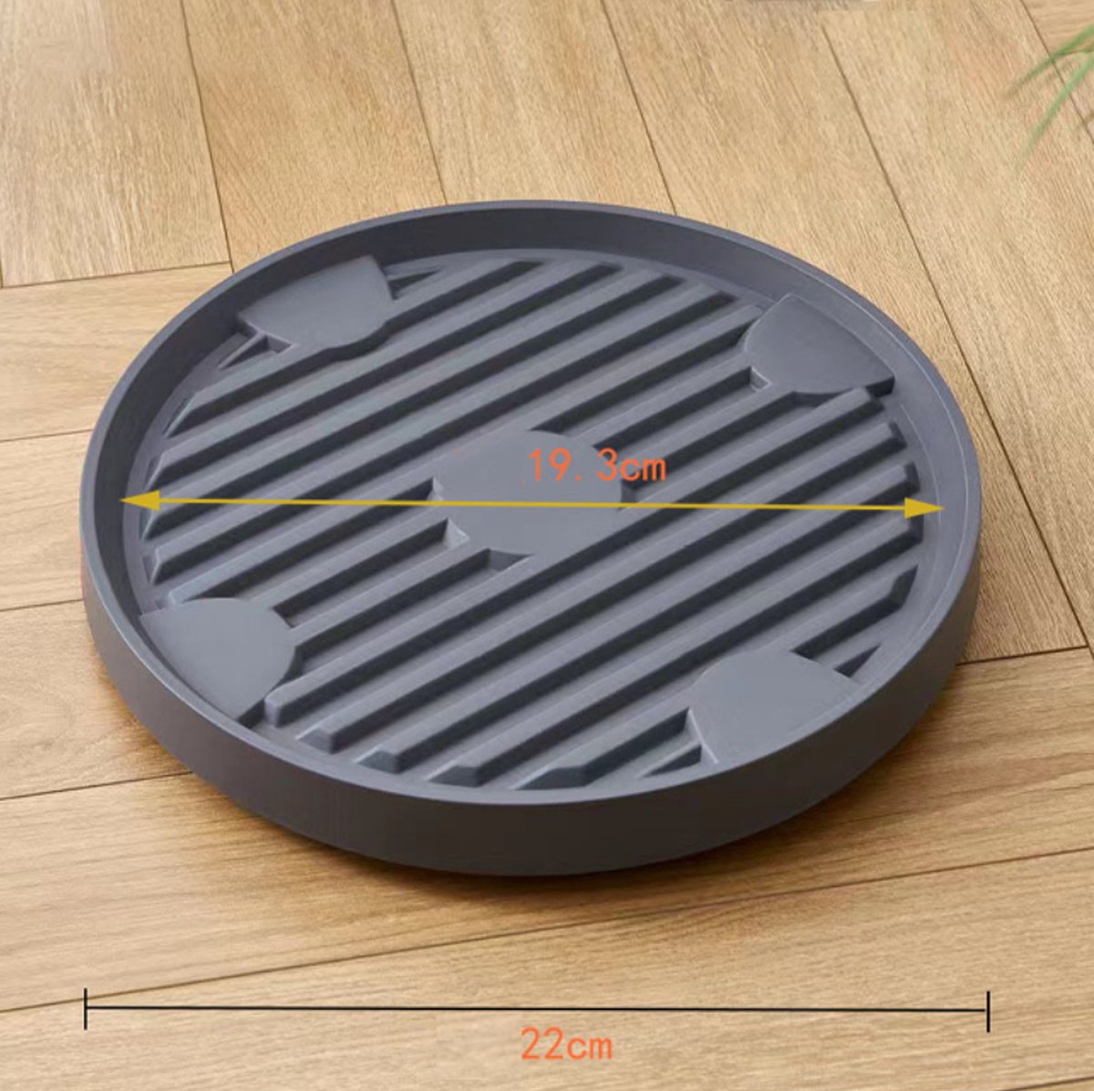 Round Flowerpot Mover - 19.3 Cm - Rolling Plant Pallet - Round Dark Grey Saucer With 4 Wheels - Plant Stand Planter Caddies - For Moving Potted Planters - For — image 5