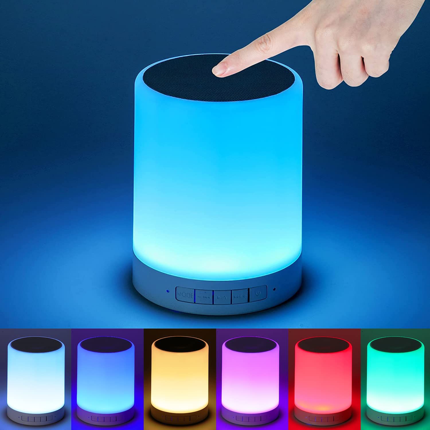 Night Light Bluetooth Speaker Wireless Portable Smart Touch Control Bedside Table Lamp with Colorful Led โ image 3