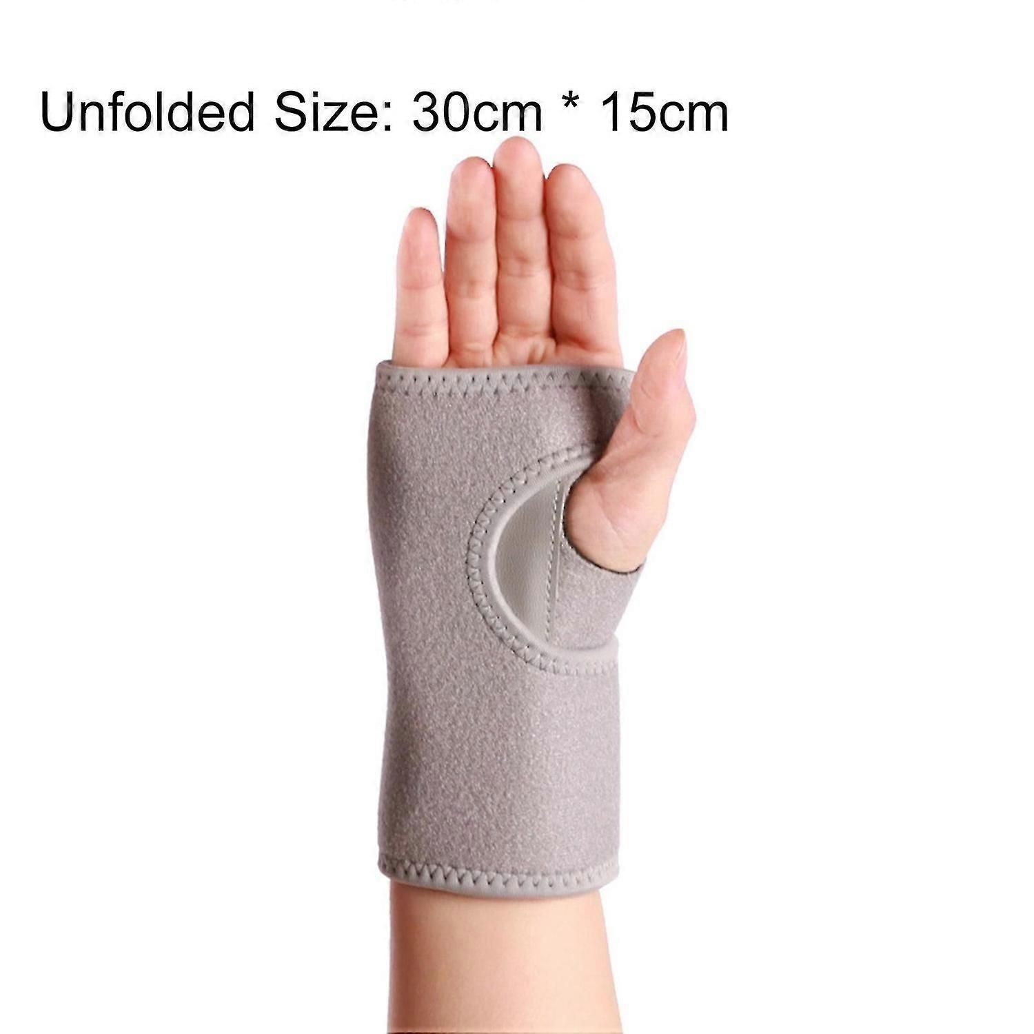 Steel Support Wrist Wraps with Adjustable Strap, Weightlifting Wrist Support for Gym, Fitness Training, Powerlifting & Sports - Gray โ image 2