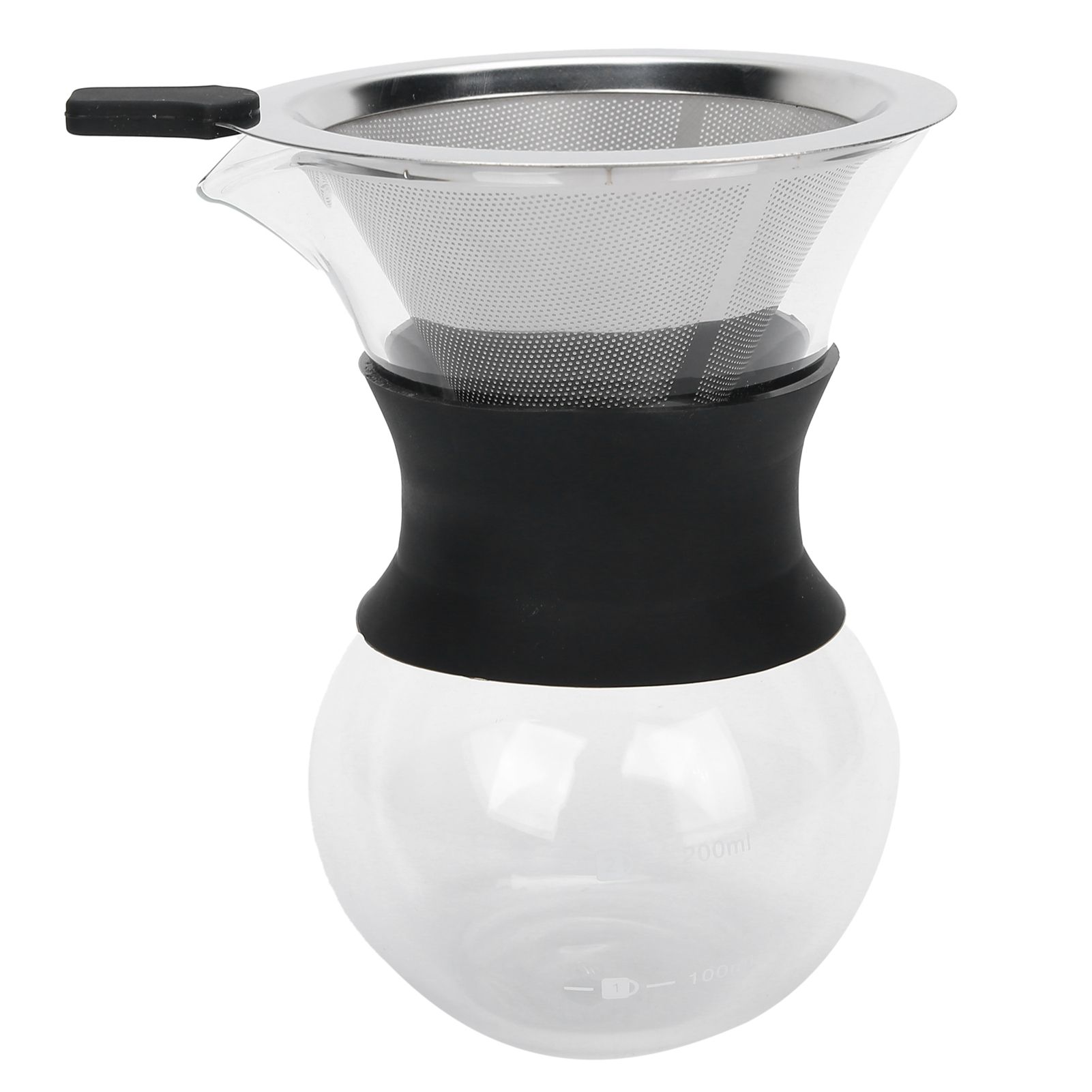 Reusable Glass Coffee Pot with Stainless Steel Filter Manual Drip Coffee Maker Set200ml — image 4