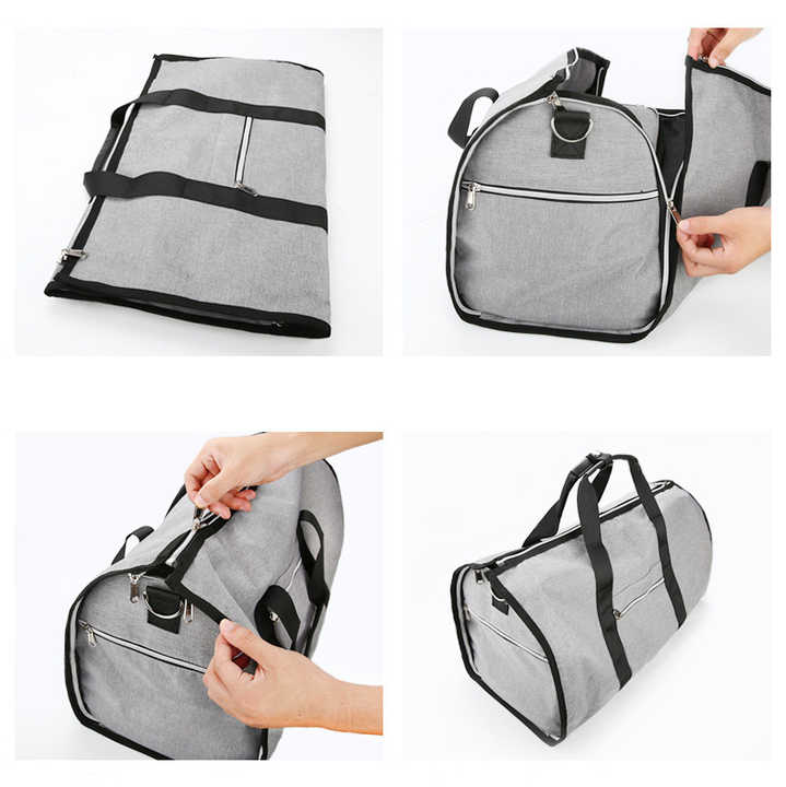 Blue Multi-Functional Travel Duffel Bag with Suit Storage, Foldable Garment Bag for Business Trips — image 5