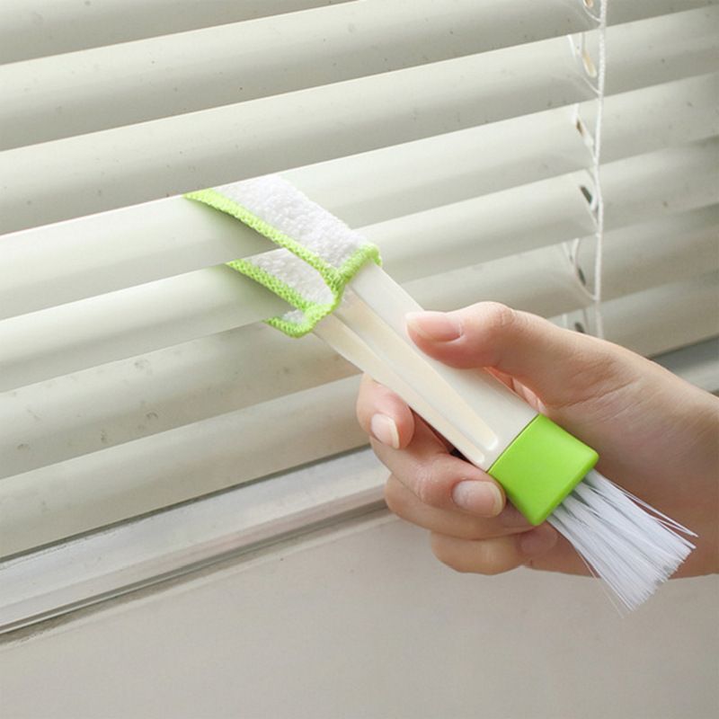 Window Blinds Brush Groove Cleaning Pocket Brush Dual for Car Vent Air Conditioner Cleaner Window Keyboard Cleaner Tool — image 4