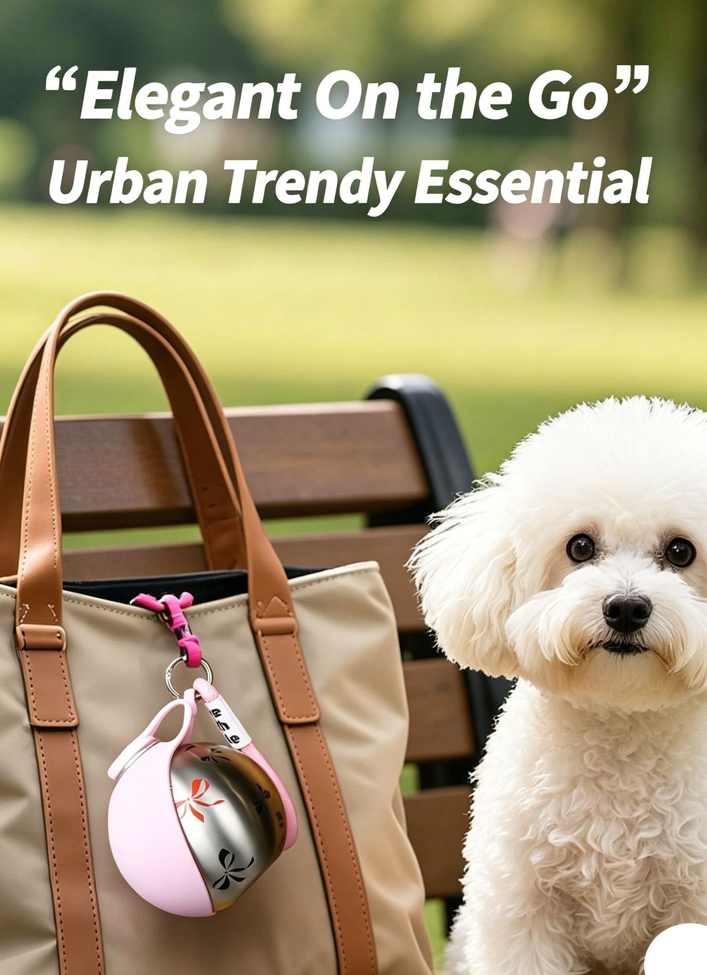 304 Stainless Steel Outdoor Pet Water Bottle, Tiffany Blue Printed Water Container With Black Lanyard, Collapsible Silicone Dog Bowl, Portable ā image 4