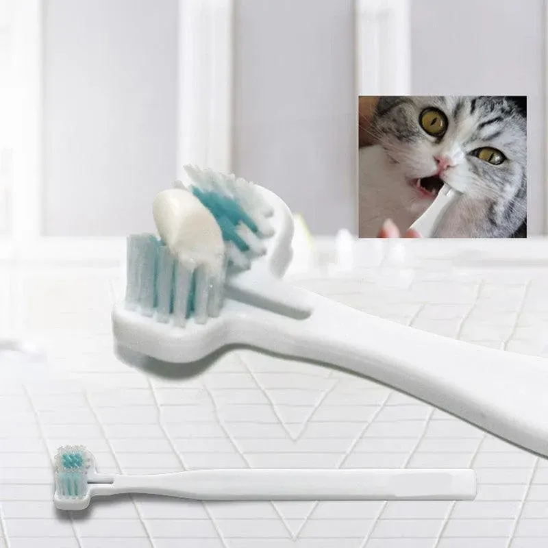 Double Head Toothbrush Dog Pet Cat Brush Dental Health Gum Care Cleaning Teeth โ image 5