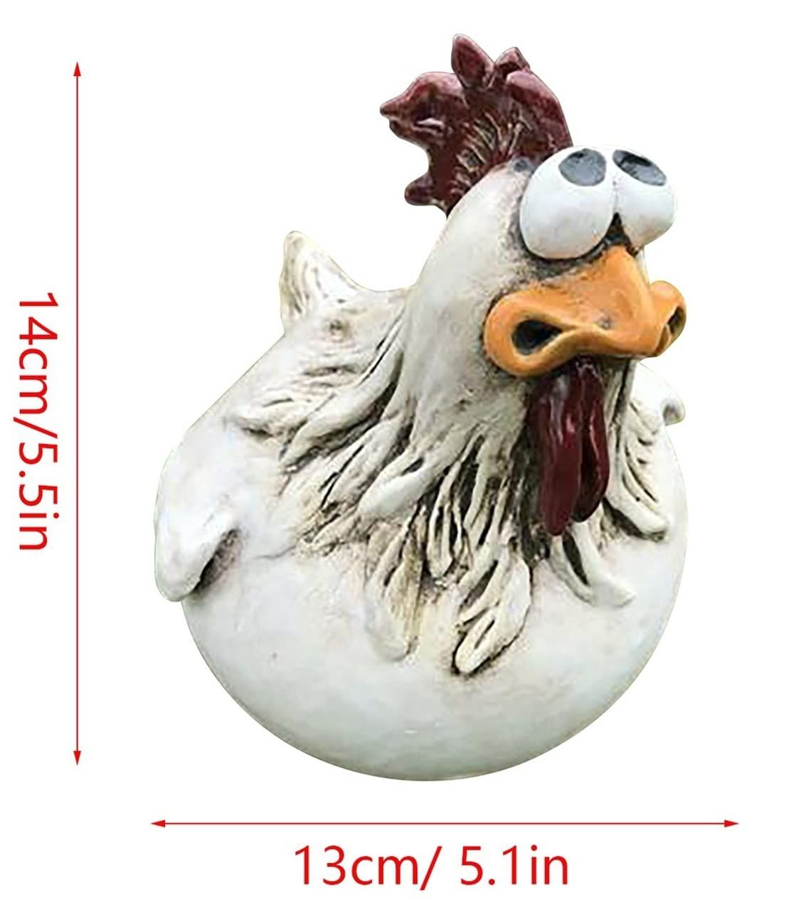 3pcs Funny Chicken Fence Ornament, Chicken Yard Statue Resin Ornament Rooster Outdoor Sculpture Garden Decoration Chicken Decor — image 4