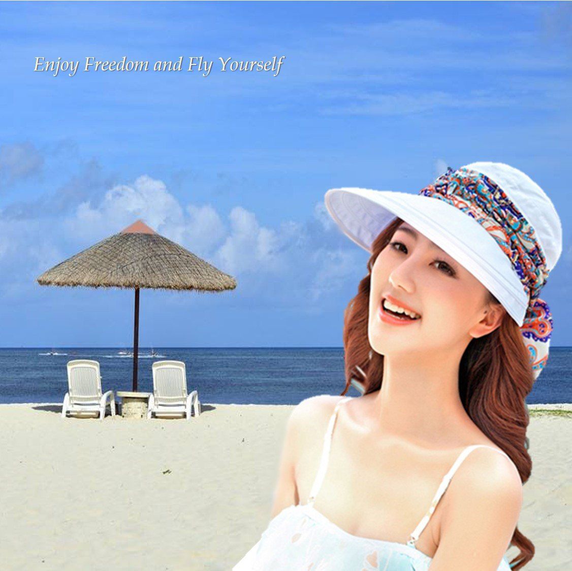 Wide Brim Sun Visor UPF 50+ UV Protection Sun Hat with Neck Protector -allow for all the outdoor activities — image 2