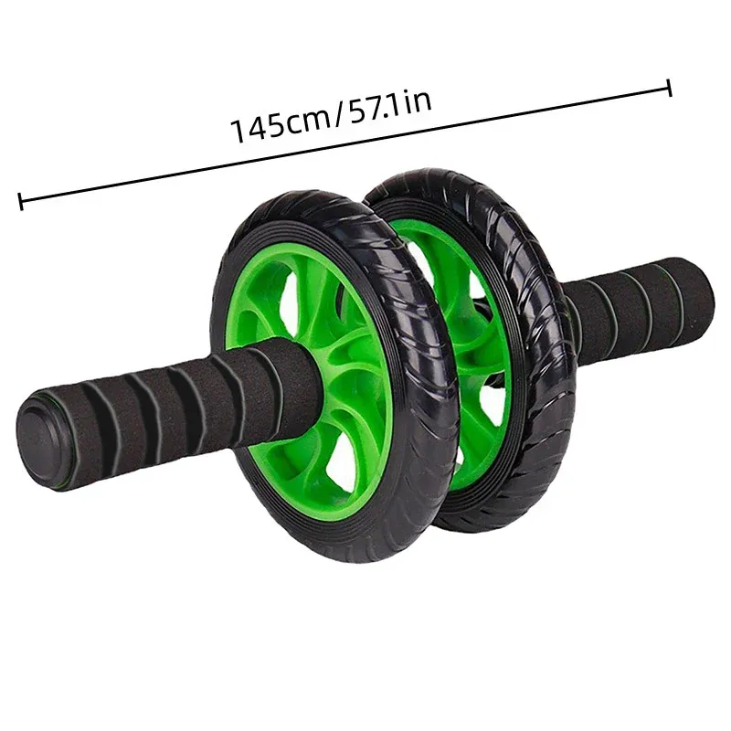 Abdominal Exercise Wheel Fitness Roller Home Workout Muscle Trainer Gym Equipment - Green — image 4