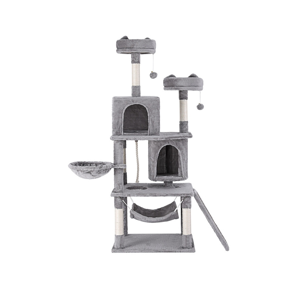 i.Pet Cat Tree Tower Scratching Post Scratcher 161cm Condo House Trees Grey โ image 3