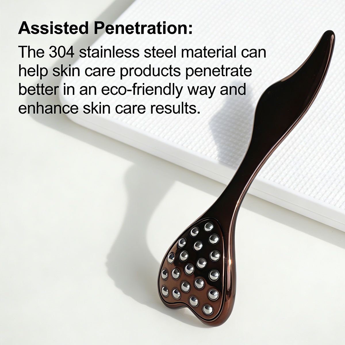304 Stainless Steel Heart Shaped Roller Ball Massager: Face Lifting and Eye Soothing, Body Scraping and Relaxation, Lightweight and Portable, One Tool for โ image 2