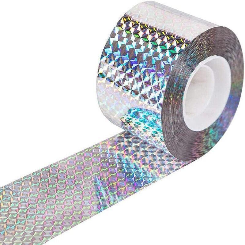 Bird Repellent Laser Reflective Tape Garden Birds Deterrent Double-Side Tapes — image 2