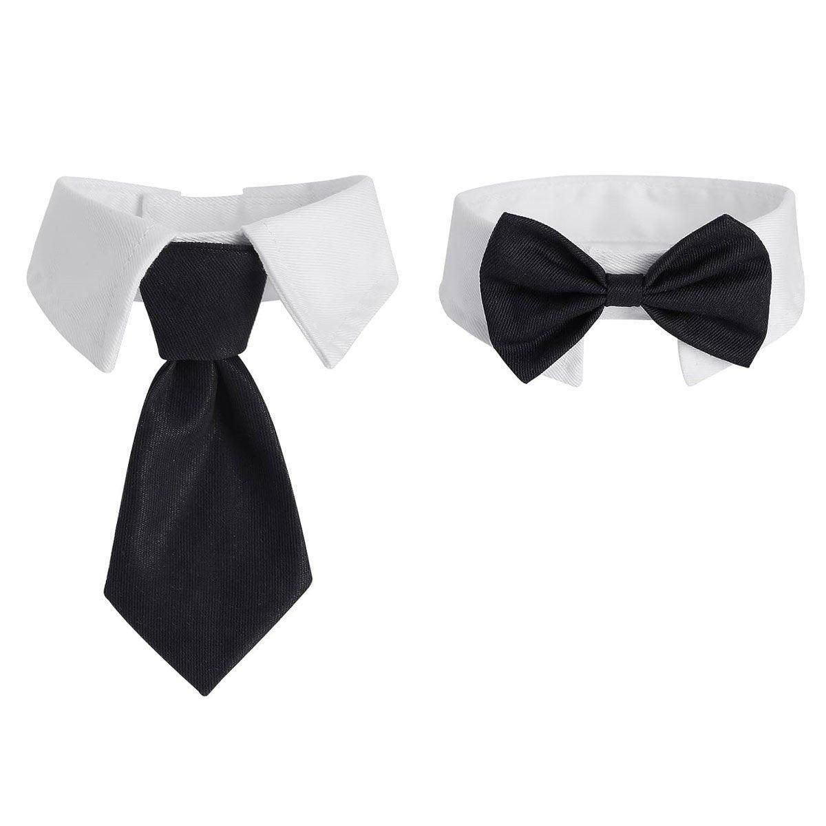 2pcs Pet Bow Tie Collar Dog Cat Suit Dress Accessories Adjustable Neck Strap - L — image 3