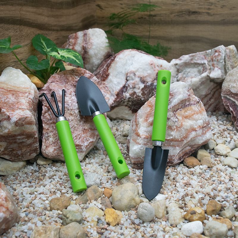 3 Pieces Mini Garden Plant Tool Set for Succulents Weeding Digging Planting,Used for Loosening Soil, Digging Pits, Weeding, Etc — image 3