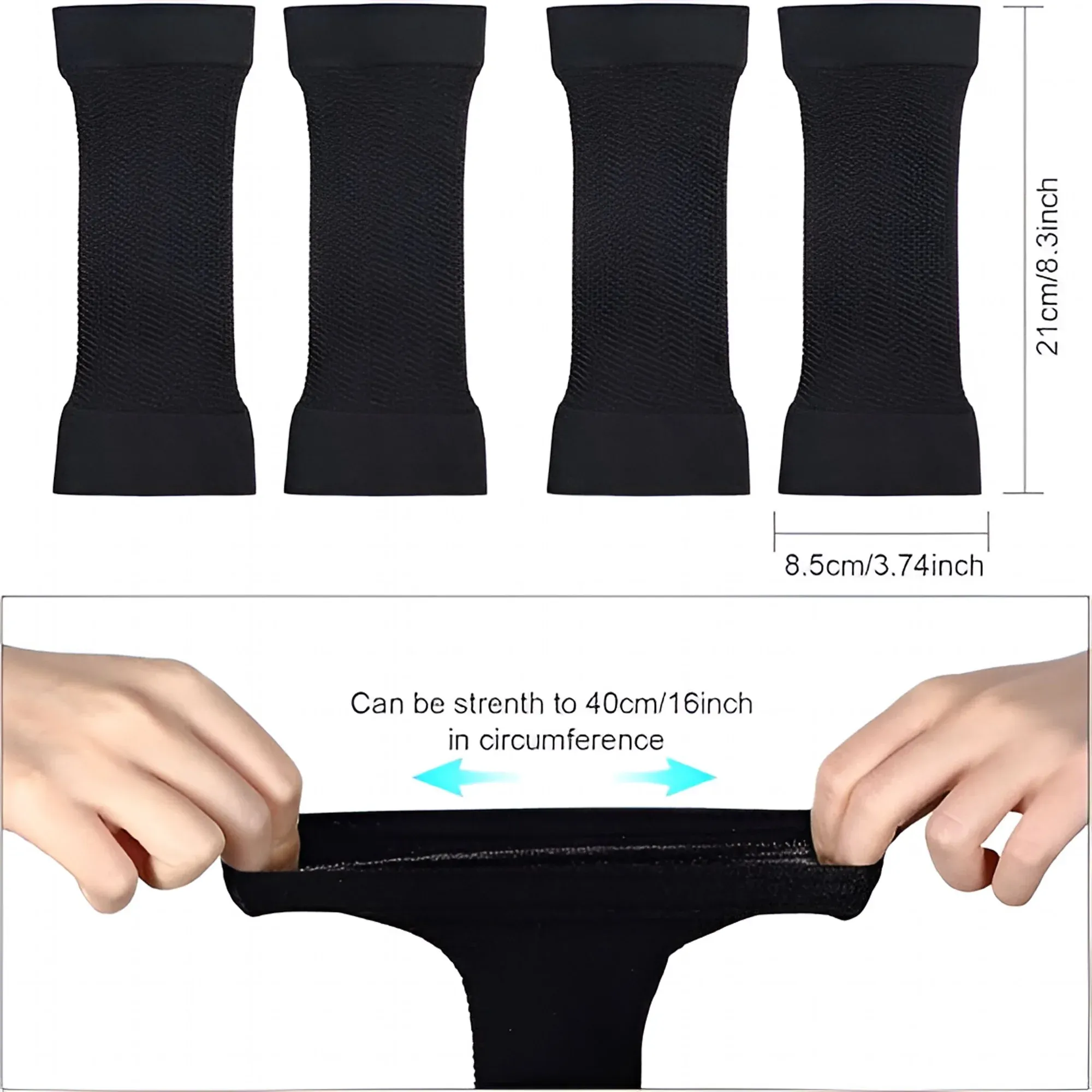 2 Pairs Arm Shapers for Plus Size Women, Upper Arm Sleeves Wraps Slim Arm Compression Sleeves for Daily Wear and Light Support โ image 2