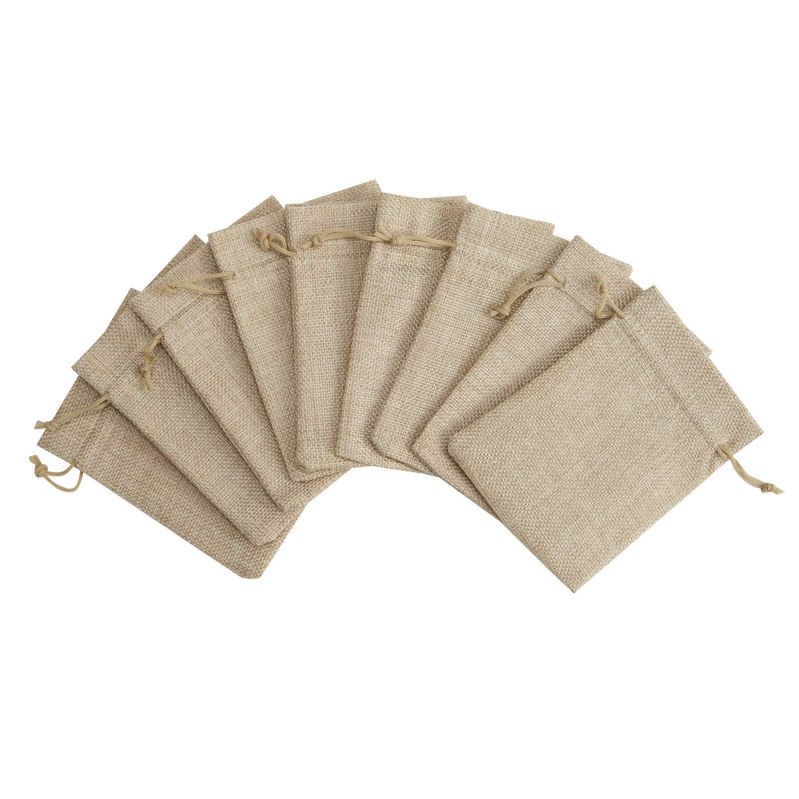 20Pcs 4x6 inch Burlap Gift Bags with Drawstring Recyclable Linen Sacks Bag for Wedding Favors Party DIY Craft โ image 3