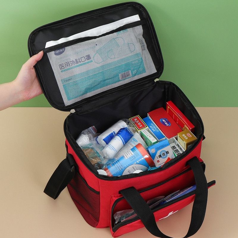 Portable First Aid Kit, Household Medicine Storage Bag, Outdoor Emergency Medical Bag, Large Sizes—Blue — image 5