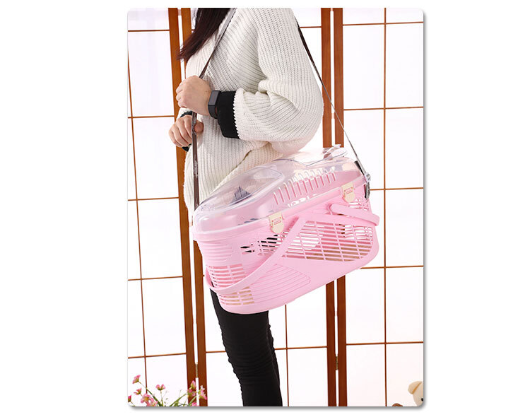 YES4PETS Small Dog Cat Crate Pet Rabbit Guinea Pig Ferret Carrier Cage With Mat-Pink โ image 3