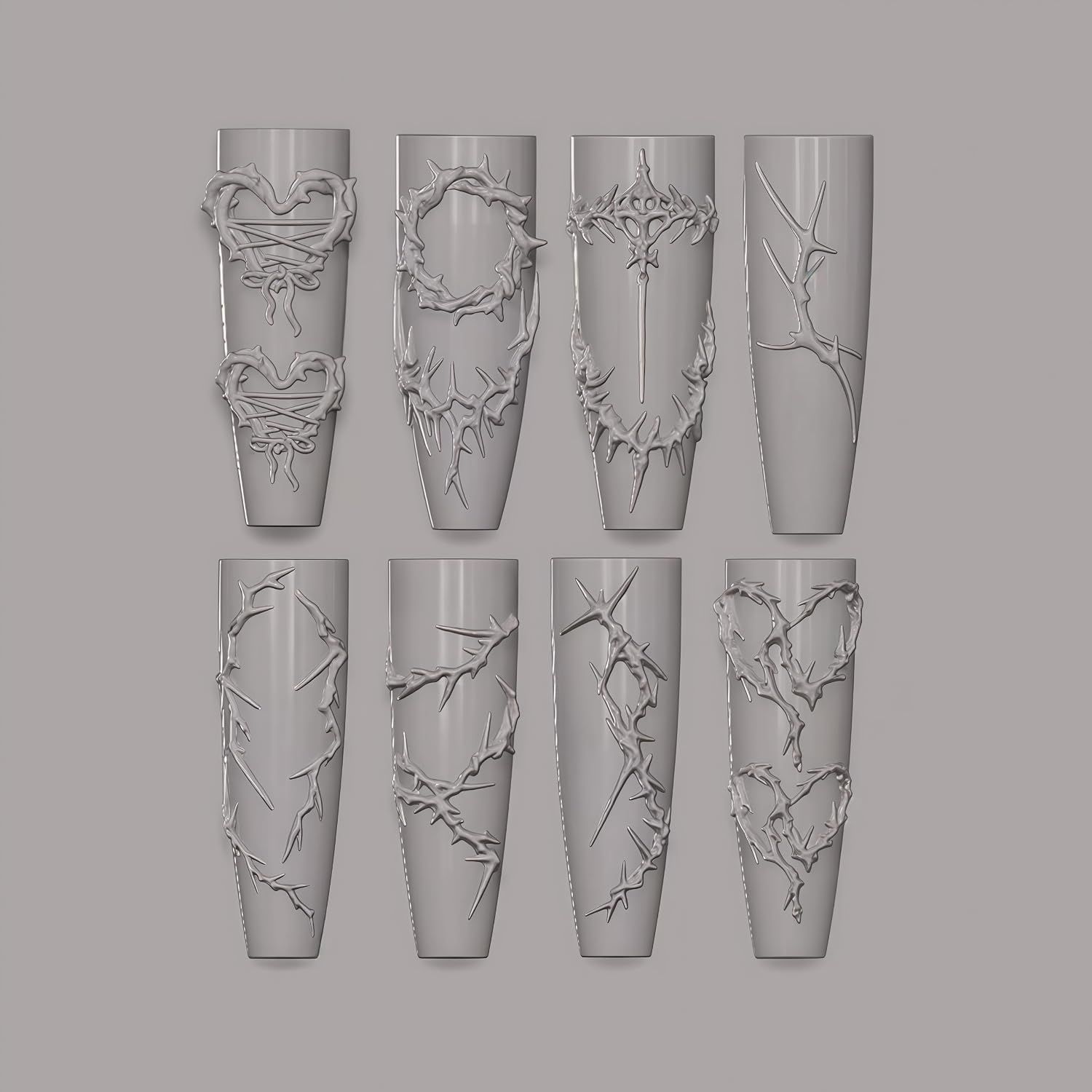 3D Nail Molds Thorns Design, Silicone Tool Art Y2k Decoration — image 4