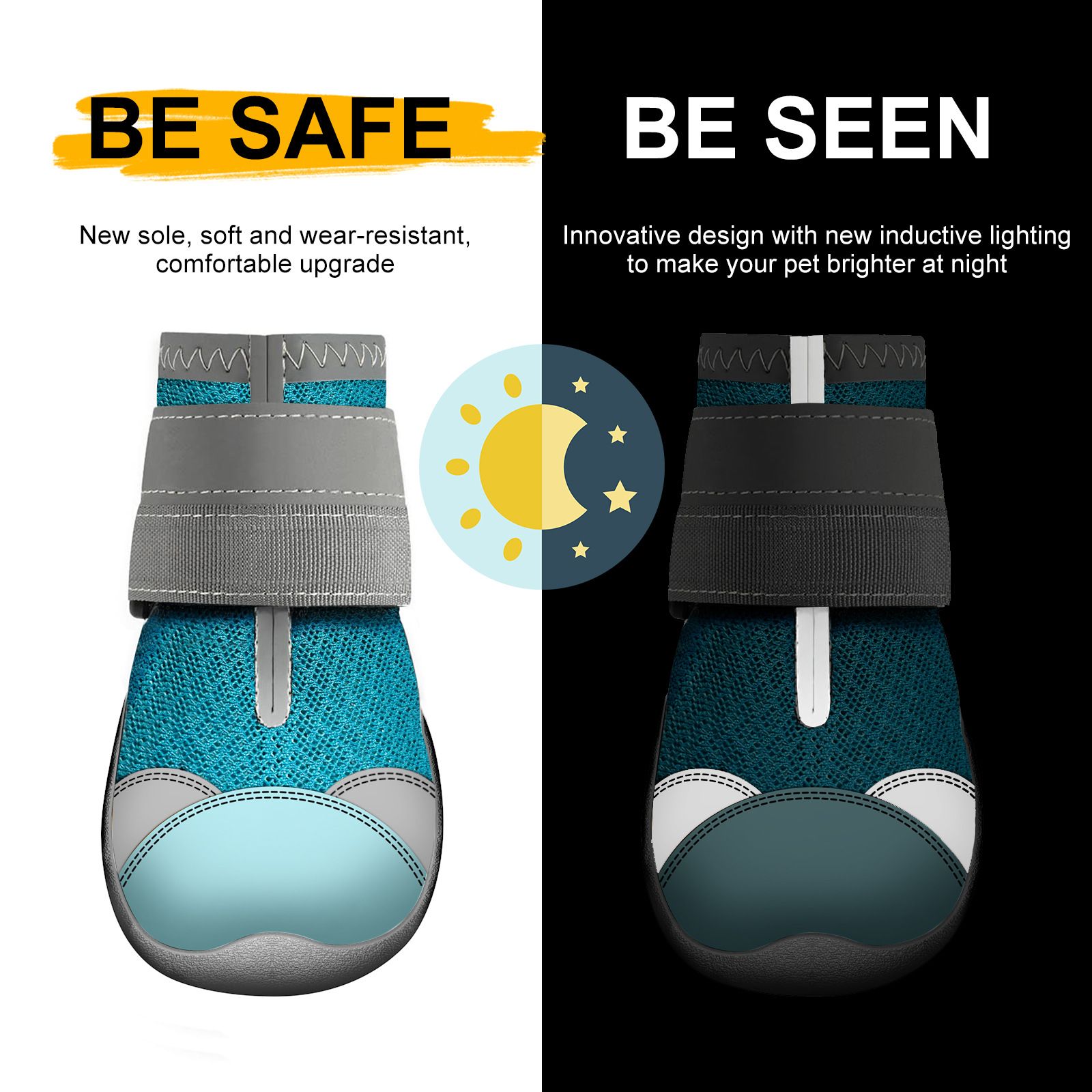 Dog Shoes for Large Dogs, Medium Dog Boots & Paw Protectors for Hardwood Floors, Outdoor Dog Booties for Hot Pavement Winter Snow Hiking, Breathable Dog Shoes โ image 3