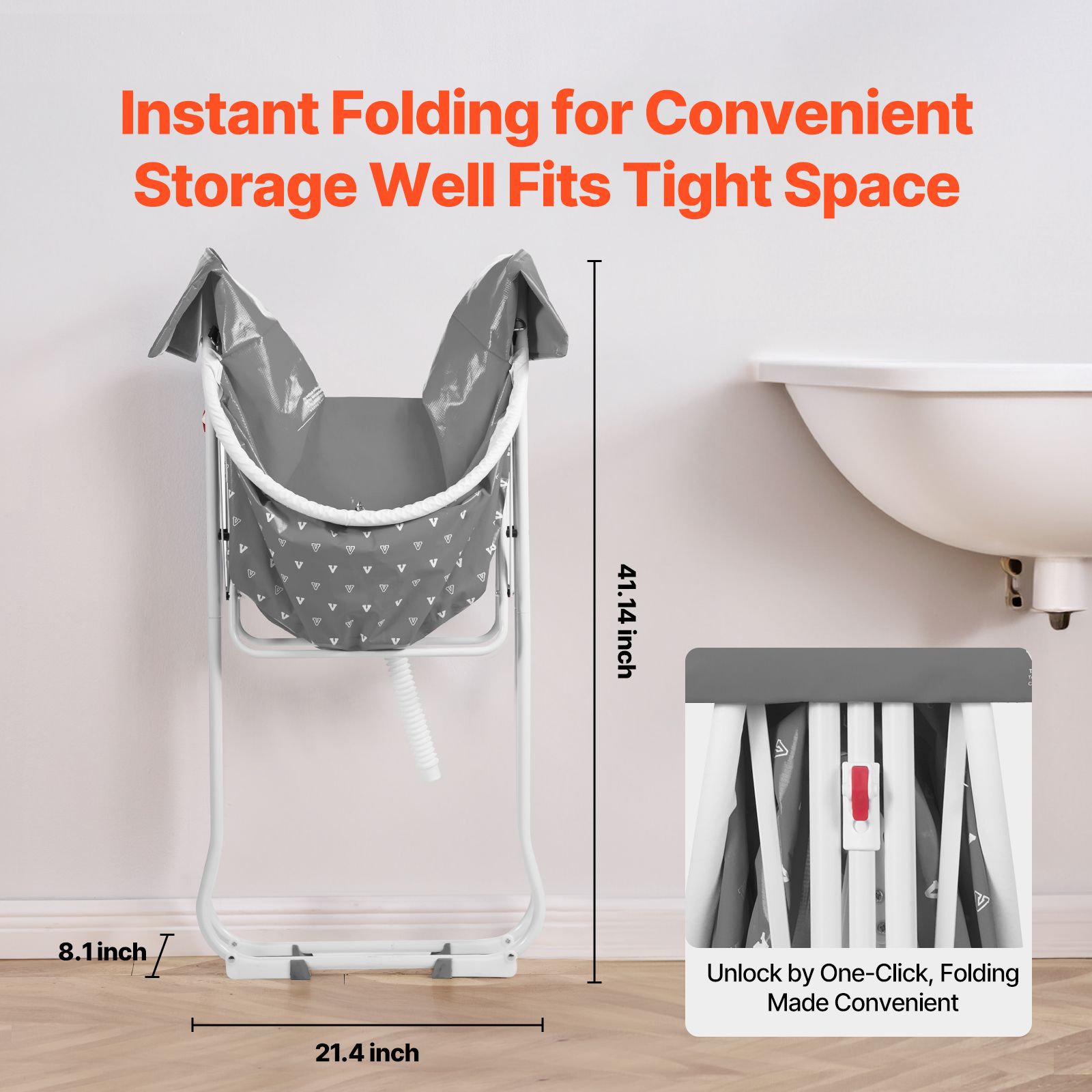 Portable Dog Bathtub, Elevated & Foldable Space-saving Pet Shower Station with Efficient Drainage, Bathing Tub for Washing & Grooming Small and Medium Size — image 2