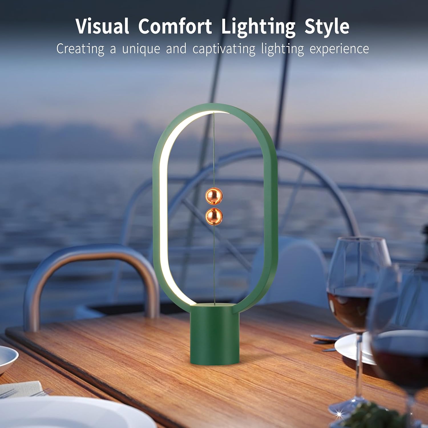 Green Magnetic Balance LED Table Lamp: USB-Powered, Dimmable Eye-Care Light with Award-Winning Design for Australian Homes & Offices โ image 5