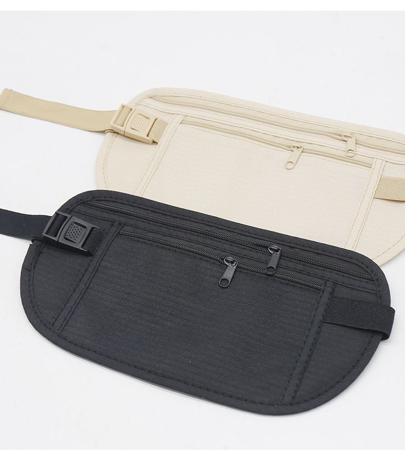 2 pcs Secure Travel Money Belt, Anti-Theft Passport Holder Travel Wallet for Men Women, Hidden Under Clothes Belt Wallet — image 3