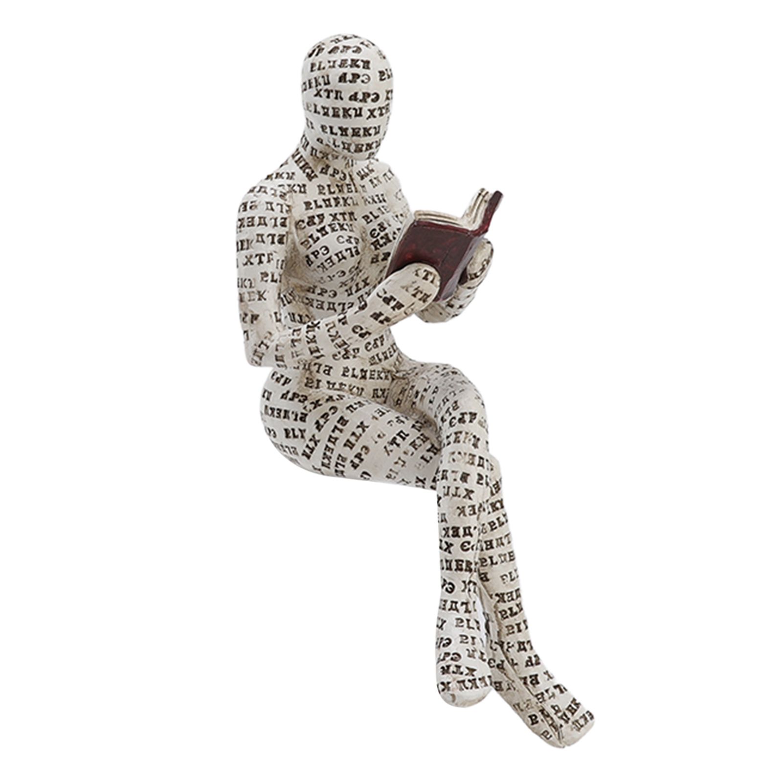 Resin Reading Woman Figurine Innovative Lady Reading Pulp Molding Bookshelf Ornaments for Home Decoration F — image 5