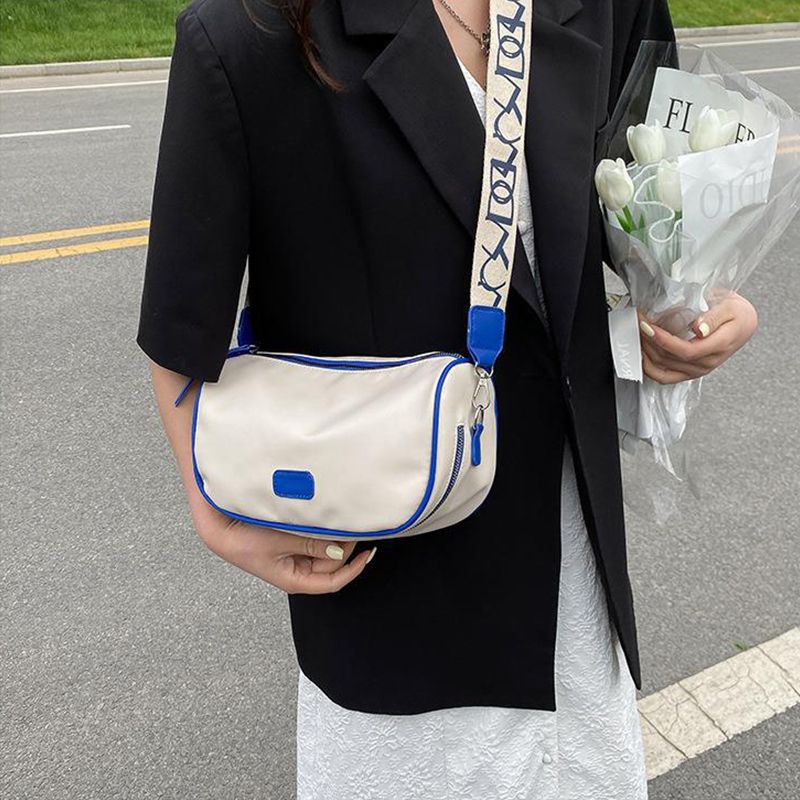 Women One Shoulder Messenger Bag Fashionable Simple Pure Color Bag Ladies Casual Bags Blue โ image 4