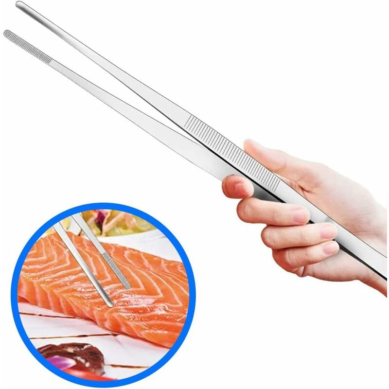 Stainless Steel Tweezers Extra 30Cm/12Inch Long With Precision Serrated End For Aquascaping, Gardening, Kitchen โ image 2