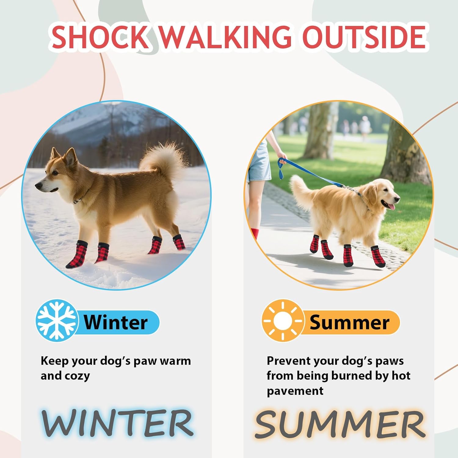 Dog Socks Size S Red Anti-Slip Pet Paw Protectors for Indoor Use — image 5