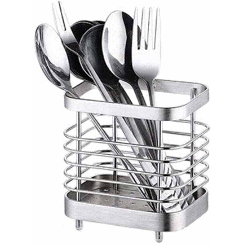 Cutlery Storage Drainer, Basket Holder For Knives, Forks, Spoons, Kitchen Utensils Cutlery Holder Stainless Steel