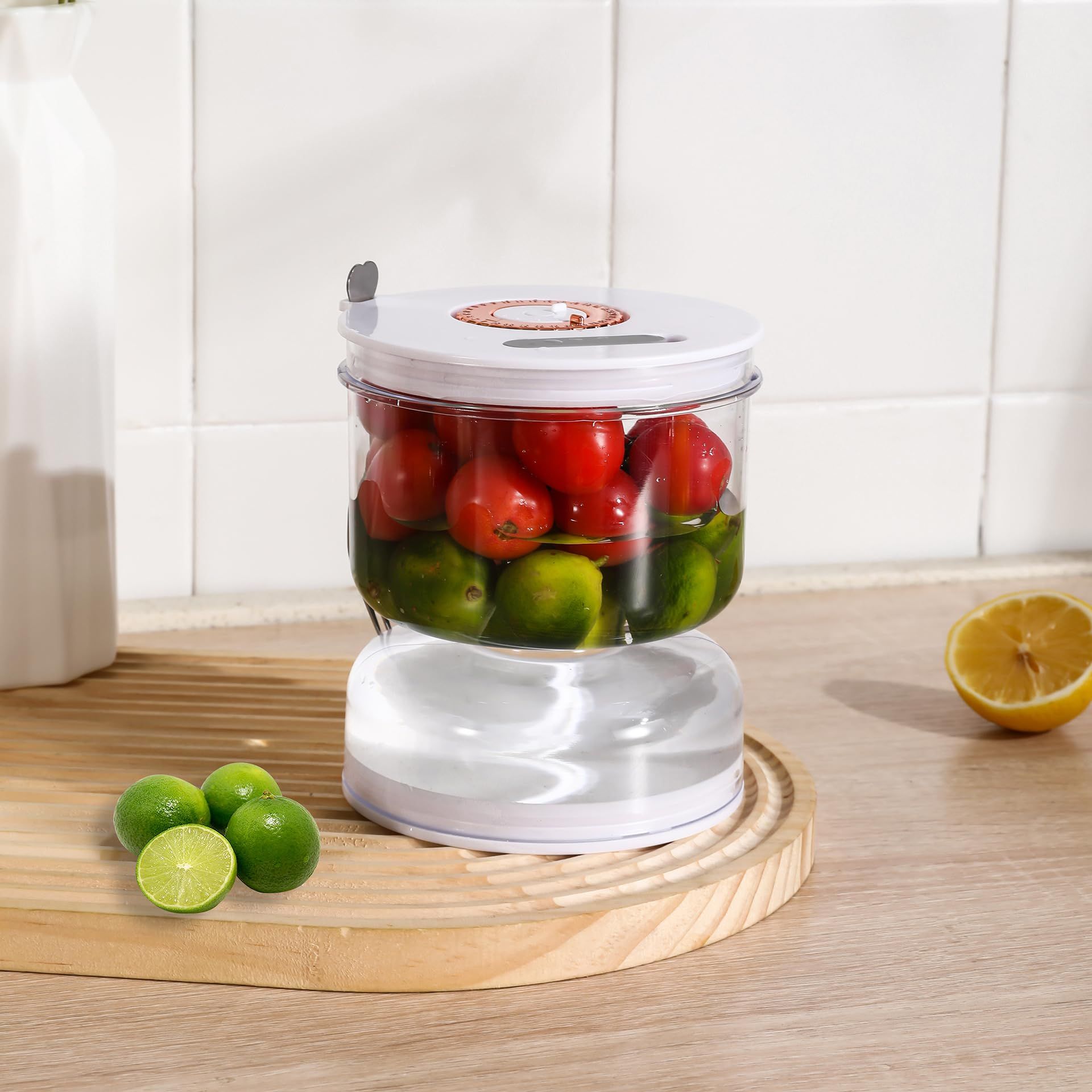 Pickle Container With Strainer,Pickle and Olive Hourglass jar,pickle juice separator,Pickle jars for airtight food storage โ image 2