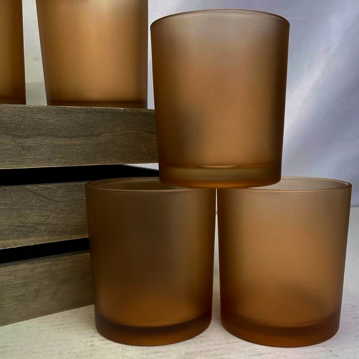 40 Pack Brown Frosted Glass Votive Tealight Candle Holders House Party Centerpiece Xmas Wedding Decor Glass Candlestick Party Decorations Bridal — image 3