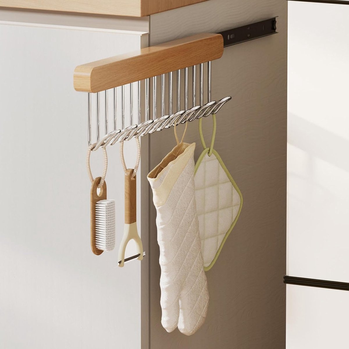 Clothes Hangers - Clothes Rod - Extendable - Hook Extendable Clothes Hanger - Non-Slip Coat Racks With 8 Hooks - Multifunctional Hanger - Multifunctional — image 3