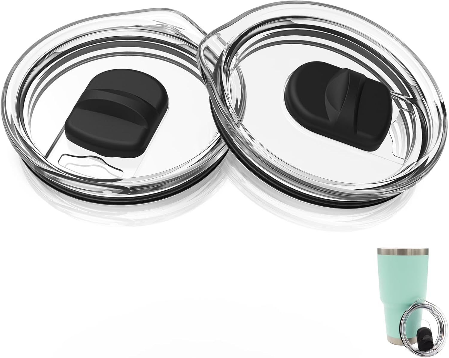 30 oz Tumbler Lid for YETI Rambler Magnetic Slider Lid Splash Resistant Replacement Lid for 30 oz Tumbler, 14 oz Mug and 35 oz Straw Mug, Ozark Trail — image 2