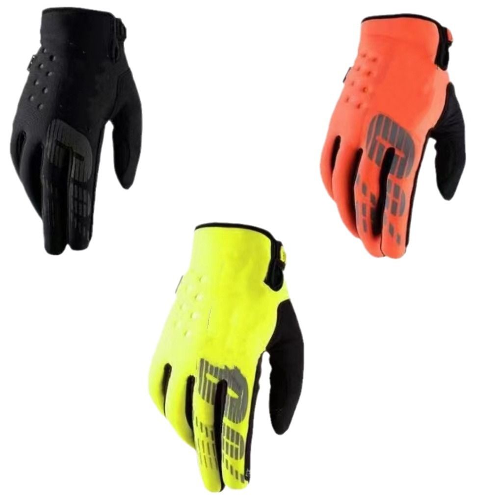 LOHAS FOX Winter Fleece Cycling Gloves Nylon Long Finger Orange M — image 6