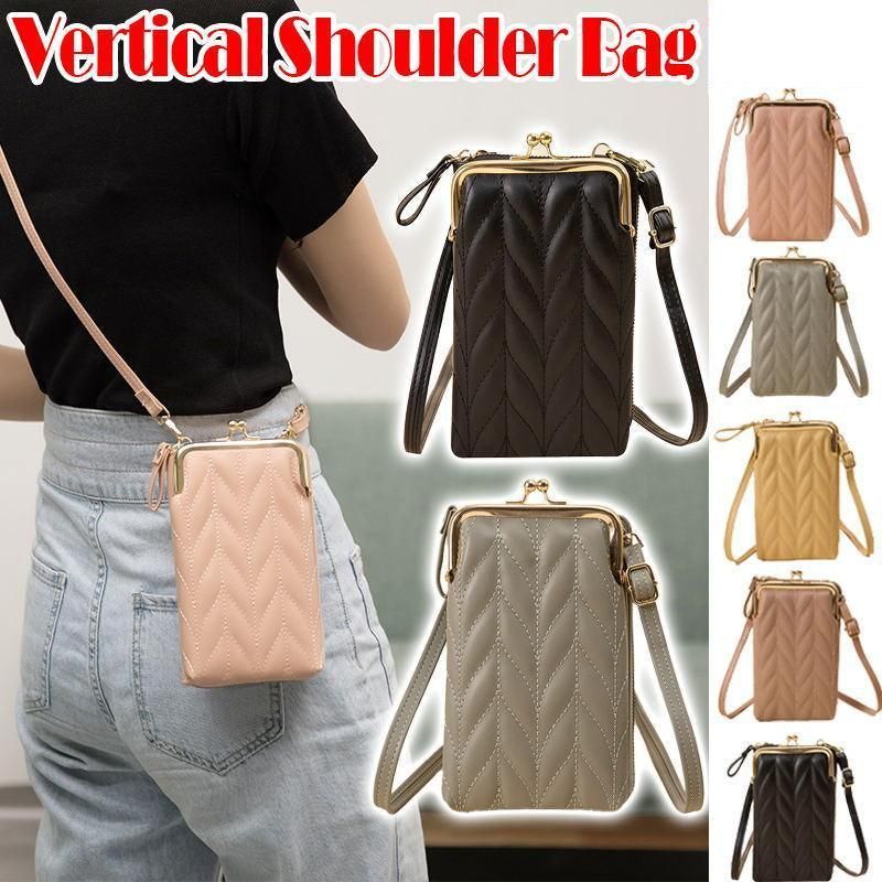 Women Mobile Phone Bag Pu Leather Purse Wallet Shoulder Pouch Small Crossbody Au - Green — image 2