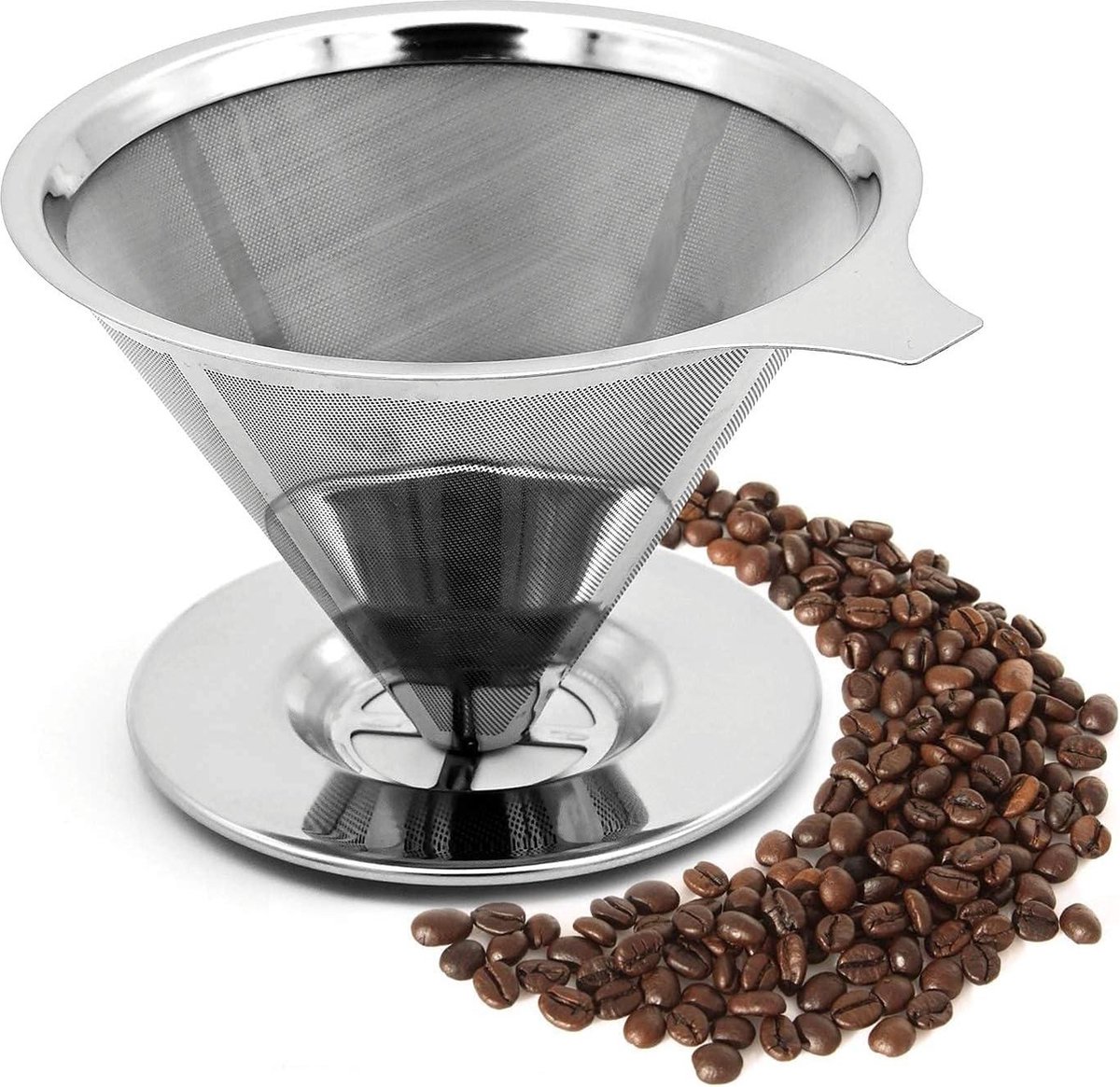 Reusable coffee filter for 6 cups - stainless steel permanent filter - clean after use — image 3